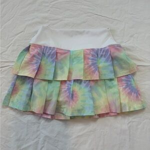 Faye + Florie pleated pastel tie dye tennis skirt